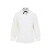 Valentino Daisy Polka-dot Sangallo Button-down Shirt In Neutral