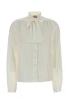 Valentino White Regular Solid Shirt In Multi