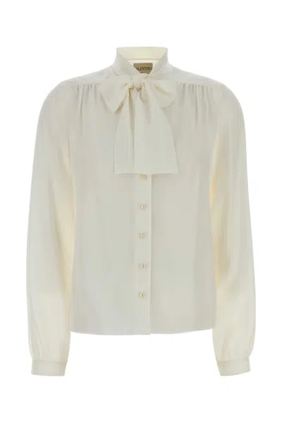 Valentino White Regular Solid Shirt