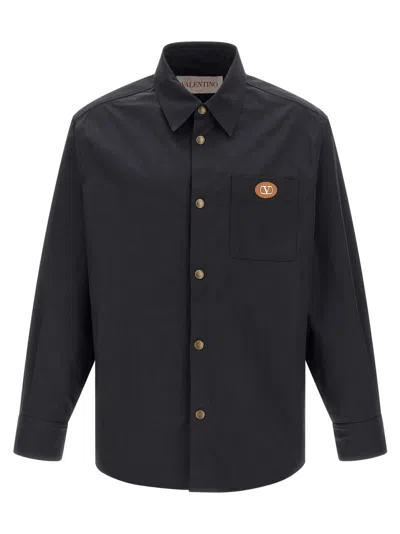 Valentino Men's Stretch Polyester Jacket In Blue