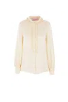 Valentino Chemise En Jacquard De Soie Toute La V Femme Bouleau 48