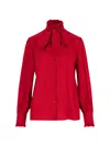Valentino Long-sleeved Silk Top