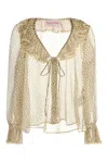 Valentino Polka Dot Printed Ruffled Top