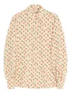 Valentino Crepe De Chine Shirt With Cherryfic Print