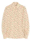 Valentino Crepe De Chine Shirt With Cherryfic Print