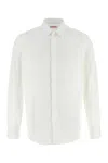 Valentino Tailored Poplin Shirt With Button Accents In White