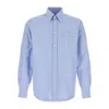 Valentino Camicia Maniche Lunghe Celeste