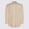 Valentino Embroidered Bow Stand Collar Long Sleeve Top