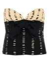 Valentino Garavani Plusdepois Print Chiffon Top In Black