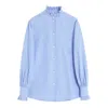 Valentino Hemd Aus Classic Stripe Popeline Frau Iris Liliac 48