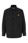 Valentino Garavani Man Shirt Black Size 38 Polyester, Elastomultiester In Black