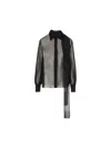 Valentino Scarf Detailed Long-sleeved Shirt In Black