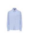 Valentino Garavani Vlogo Signature Cotton Shirt In Blue