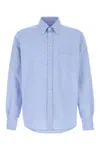 Valentino Camicia Maniche Lunghe Vlogo Signature Shirts Light Blue In Blue