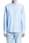 Valentino Garavani Vlogo Signature Cotton Shirt In Blue