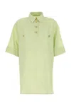 Valentino Garavani Pastel Green Linen Blouse In Green