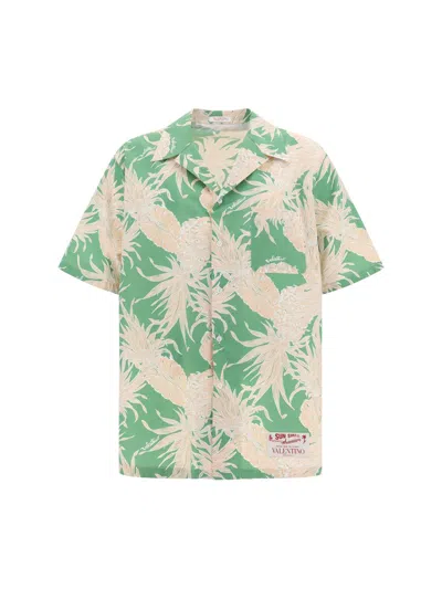 Valentino Garavani Shirts In St Pineapple Fdo Verde St Bianco