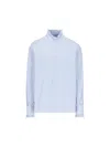 Valentino Garavani Cotton Striped Shirt With Button-down Collar In Multi