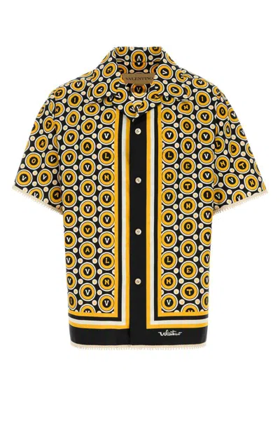 Valentino Bowling Shirt With Bulles Royales Print In Multi