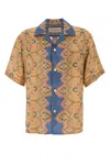 Valentino Imaginary Journey Linen Shirt In Multi
