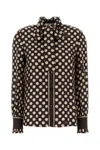 Valentino Twill Shirt With Plus De Polka Dot Print In Multi