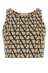 Valentino Toile Iconographe Cropped Top In Printed