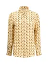 Valentino Garavani Petit Charles Print Shirt Shirt And Blouse White In Yellow