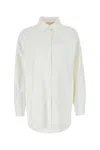 Valentino Garavani White Cotton Blend Oversize Shirt In White