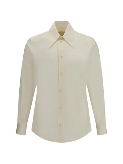 Valentino Point-collar Long-sleeved Shirt In Neutral