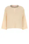 Valentino Garavani Women Cream Wool Sweater In Yellow