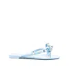 Valentino Rockstud Rubber Sandal In Blue