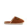 Valentino Ta Chambre Wool Slides In Brown