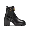 Valentino Garavani Vlogo Signature Calfskin Beatle 90mm Woman Black 42 In Black