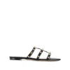 Valentino Strappy Sandals With Flat Sole Design In Black