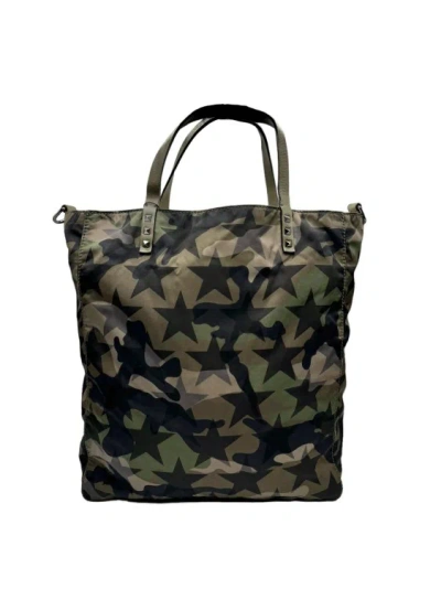 Valentino Garavani Garavani Shopper Vertical Camouflage In Black