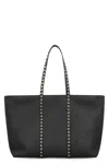 Valentino Garavani Shopping Rockstud Bag In Leather In Blue
