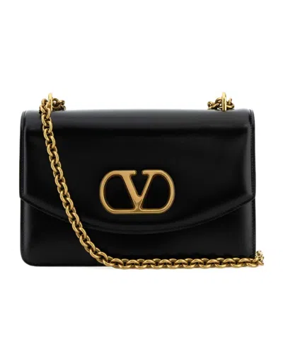 VALENTINO GARAVANI VALENTINO VLOGO PLAQUE FOLDOVER TOP SHOULDER BAG