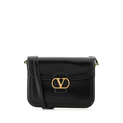 Valentino Garavani Small Vlogo Signature Flap Shoulder Bag In Black