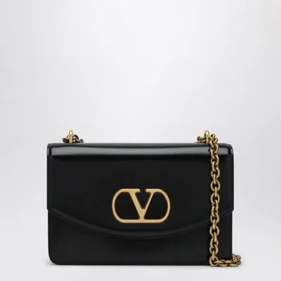 Valentino Garavani Vain Shoulder Bag In Shiny Calfskin Woman Black Uni