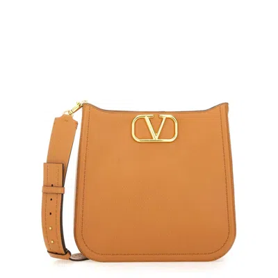 Valentino Garavani Shoulder Bag Vlogo In Sand