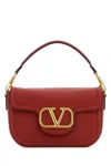 Valentino Leather Shoulder Bag Top Handle In Red