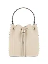 Valentino Garavani Women Drawstring Bucket Bag In Beige