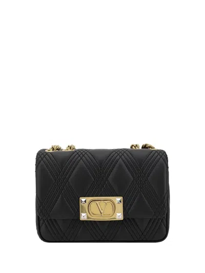 Valentino Garavani Quiltie 67 Shoulder Bag In Black