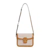 Valentino Garavani Women Two-tone Canvas And Leather 9to5 Shoulder Bag In Brown