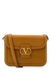Valentino Garavani Camel Leather 9to5 Shoulder Bag In Brown