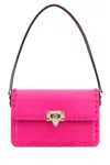 Valentino Pink Pp Leather Rockstud Shoulder Bag In Pink
