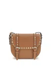 Valentino Rockstud Small Messenger Shoulder Bag In Sand