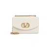 Valentino Garavani Garavani Vain Small Shoulder Bag In Shiny Calfskin Woman Ivory Uni In White