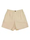 Valentino Garavani Side-stripe Shorts With An Elastic Waistband In Neutral