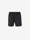 Valentino Garavani Black Swim Shorts In Toile Iconographe Man In Black
